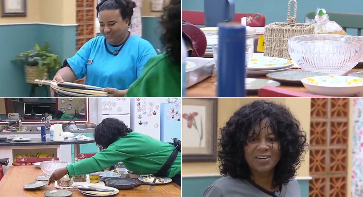 Sheila deixa louça suja na mesa e Nataly fica revoltada: 'Não sou o Vivão, não!' – Record